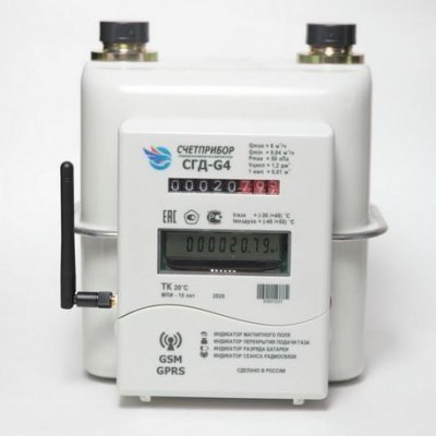 Счетчик газа объемный диафрагменный СГД МТК GSM G4