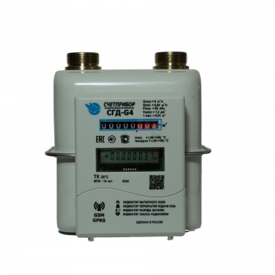 Счетчик газа объемный диафрагменный электронный СГД ЭТК GSM G1,6