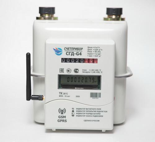 Счетчик газа объемный диафрагменный СГД МТК GSM